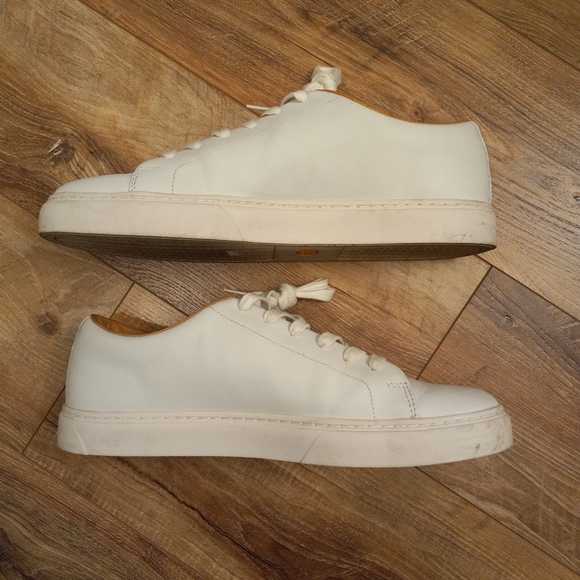 JCrew J Crew Men's Court Sneakers White Leather Size 11 EUC - Picture 6 of 7